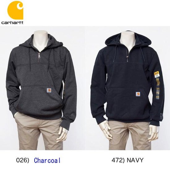 カーハート　100617　Carhartt 13オンス　スーパーヘビー フード付きモックスウェット 雨に強いレインディフェ画像