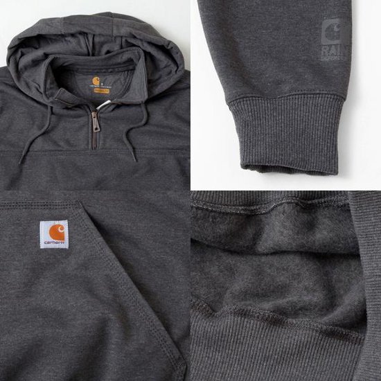 カーハート　100617　Carhartt 13オンス　スーパーヘビー フード付きモックスウェット 雨に強いレインディフェ画像