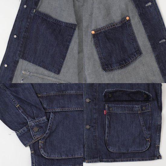 Levi's リーバイス 005AG-0000 デニム エンジニア ジャケット Gジャン 大き目 インディゴ メンズ アウター 画像