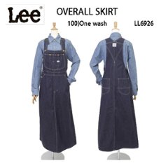 Miss Lee ミスリー　Leeレディース LL6296 OVERALL SKERT オーバーオールスカート ジャンバースカート 100）インディゴブルージェルトデニムの画像