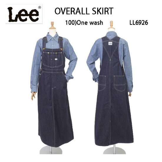 Miss Lee ミスリー　Leeレディース LL6296 OVERALL SKERT オーバーオールスカート ジャンバースカート 100）インディゴブルージェルトデニム画像