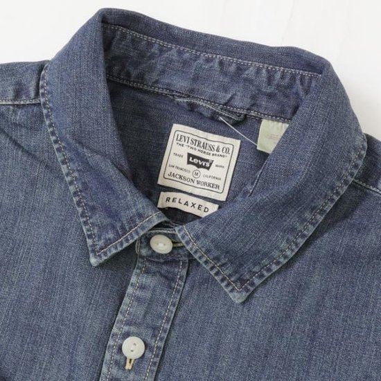 LEVI'S リーバイス　JACKSON ワーカーシャツ 19573-02 デニムシャツ オーバーシャツ リラックスシルエット ユーティリティポケット 画像