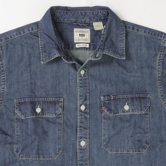 LEVI'S リーバイス　JACKSON ワーカーシャツ 19573-02 デニムシャツ オーバーシャツ リラックスシルエット ユーティリティポケット 画像
