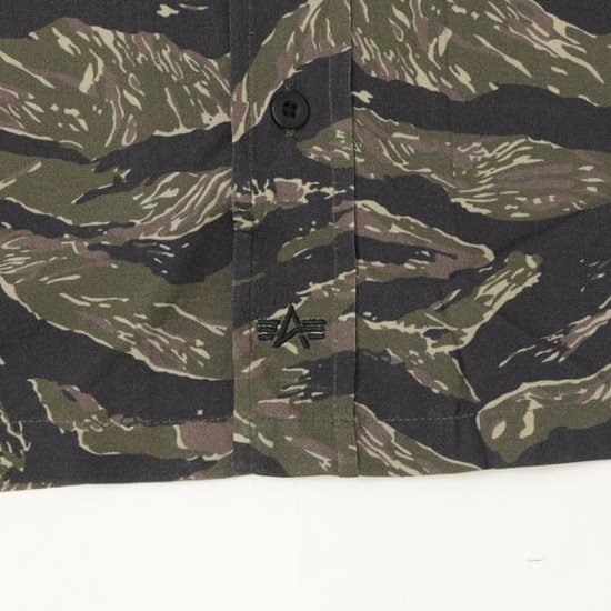 アルファインダストリーズ Alpha Industries SS TIGER CAMO RELAXED CAMP 797-6123001 384）TIGER CAMO レーヨン100％ タイガーカモ画像