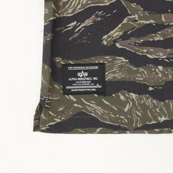 アルファインダストリーズ Alpha Industries SS TIGER CAMO RELAXED CAMP 797-6123001 384）TIGER CAMO レーヨン100％ タイガーカモ画像