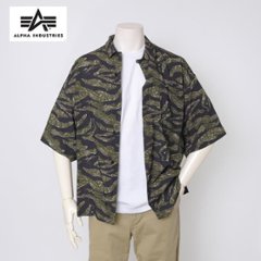 アルファインダストリーズ Alpha Industries SS TIGER CAMO RELAXED CAMP 797-6123001 384）TIGER CAMO レーヨン100％ タイガーカモ画像