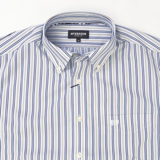 McGREGOR マクレガー EASY CARE　イージーケア ボタンダウンシャツ 111176101 シャツ メンズ 紳士 春服 ストライプ柄画像