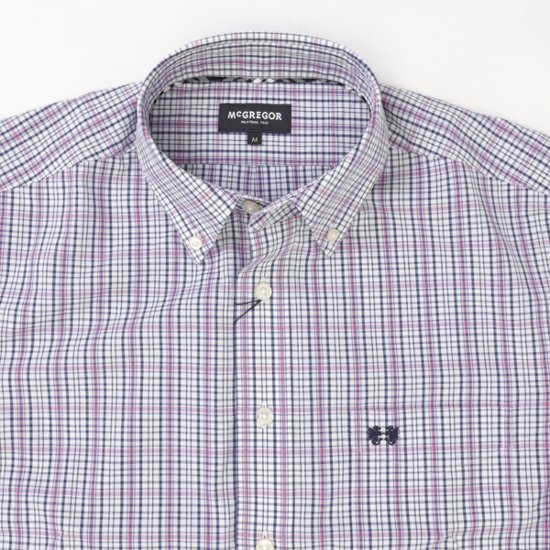 McGREGOR マクレガー EASY CARE　イージーケア ボタンダウンシャツ 111176101 シャツ メンズ 紳士 春服 ストライプ柄画像