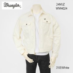 ラングラー Ｗrangler WM4024 318)ホワイト ジップフル オープン ジャケット レギュラーフィット Gジャン デニムジャケット の画像