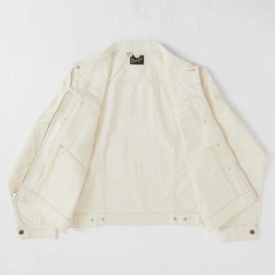 ラングラー Ｗrangler WM4024 318)ホワイト ジップフル オープン ジャケット レギュラーフィット Gジャン デニムジャケット 画像