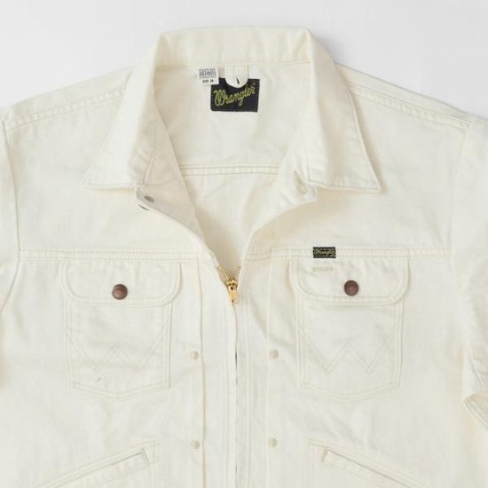 ラングラー Ｗrangler WM4024 318)ホワイト ジップフル オープン ジャケット レギュラーフィット Gジャン デニムジャケット 画像