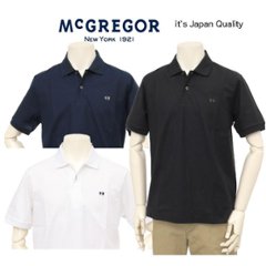 McGREGOR 111626001 無地鹿の子ポロシャツ　刺繍ドラゴン仕様 　半袖ポロシャツ　日本製　FOSCO　Japan Qualityの画像