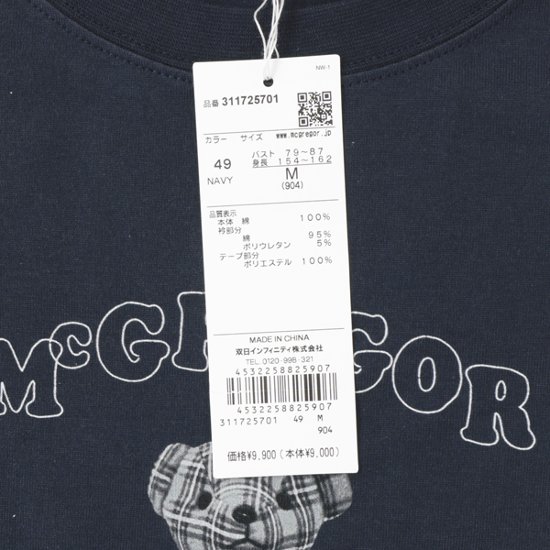 McGREGOR WOMENS 311725701 マクレガー レディース 半袖 夏 カジュアル Tシャツ マックベア プリントT画像