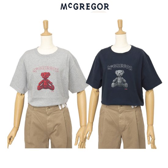 McGREGOR WOMENS 311725701 マクレガー レディース 半袖 夏 カジュアル Tシャツ マックベア プリントT画像
