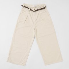 something サムシング SN765S ベルト付 タック ワイド レディース パンツ wide tuck きれいめ 股下短め 足元スッキリ画像