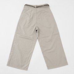 something サムシング SN765S ベルト付 タック ワイド レディース パンツ wide tuck きれいめ 股下短め 足元スッキリ画像