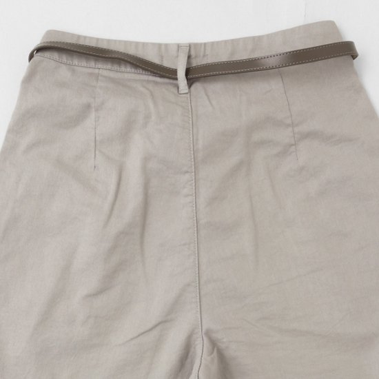 something サムシング SN765S ベルト付 タック ワイド レディース パンツ wide tuck きれいめ 股下短め 足元スッキリ画像