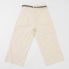 something サムシング SN765S ベルト付 タック ワイド レディース パンツ wide tuck きれいめ 股下短め 足元スッキリ画像