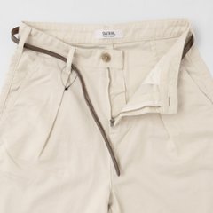 something サムシング SN765S ベルト付 タック ワイド レディース パンツ wide tuck きれいめ 股下短め 足元スッキリ画像