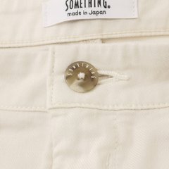 something サムシング SN765S ベルト付 タック ワイド レディース パンツ wide tuck きれいめ 股下短め 足元スッキリ画像
