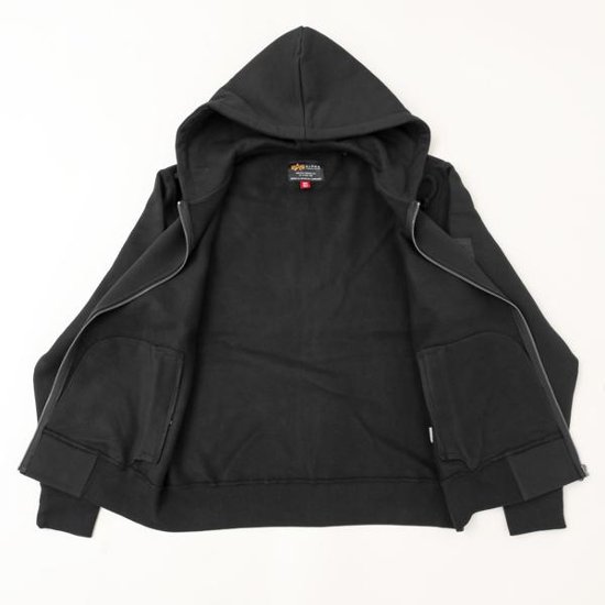 アルファ Alpha Industries 797-6131001 UTILITTY　POCKET FULL ZIP　PARKER　フルジップパーカー　裏起毛画像
