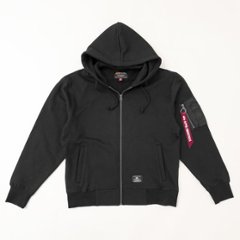 アルファ Alpha Industries 797-6131001 UTILITTY　POCKET FULL ZIP　PARKER　フルジップパーカー　裏起毛画像