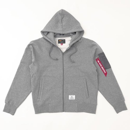 アルファ Alpha Industries 797-6131001 UTILITTY　POCKET FULL ZIP　PARKER　フルジップパーカー　裏起毛画像