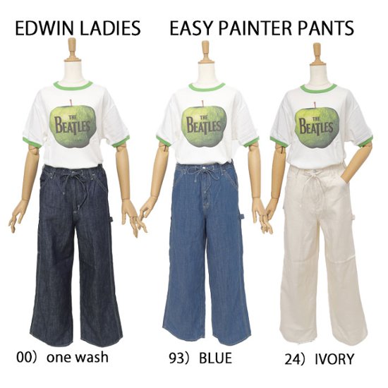 EDWIN  エドウィン ELE02 イージー ペインター パンツ レディース 綿 麻 ドライタッチ 涼しい画像