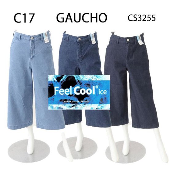 C17(シ−セブンティーン) C17 CC3255 ガウチョ　パンツ　レディース　夏デニム　サラサラ実感　Cool　快適　美脚 C-seventeen画像