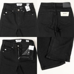 SOMETHING サムシング フレアパンツ ジーンズ デニム SKY31 脚長効果 ストレッチ フレア LISA レディース901ブラック画像