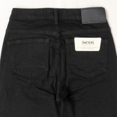 SOMETHING サムシング フレアパンツ ジーンズ デニム SKY31 脚長効果 ストレッチ フレア LISA レディース901ブラック画像