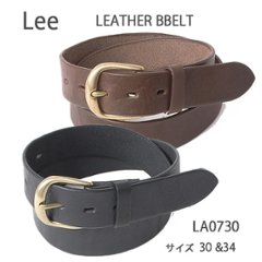 Lee Leather Belt LA0730 牛革 レザーベルト　30.34インチ　リーベルトの画像