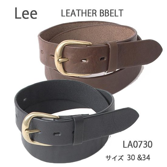 Lee Leather Belt LA0730 牛革 レザーベルト　30.34インチ　リーベルト画像