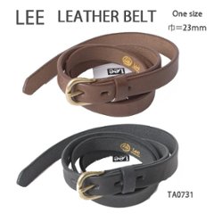 Lee Leather Belt LA0731 牛革 レザーベルト One Size（75～95ｃｍ）ワンサイズ ナローベルト 巾23ｍｍ　リーベルトの画像