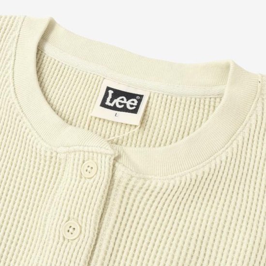 Lee リー LT3248 ヘンリーネック ロンティー ワッフル 長袖Tシャツ メンズTee Henlly Neck画像