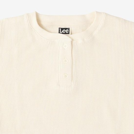 Lee リー LT3248 ヘンリーネック ロンティー ワッフル 長袖Tシャツ メンズTee Henlly Neck画像