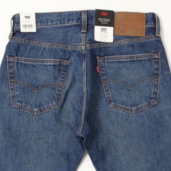 LEVI'S 501 リーバイス 501 オリジナスストレート セルヴィッチ SELVEDGE DENIM 00501-3908 カラー＝08) セルヴィッチ デニム デニム レギュラーストレート画像