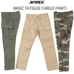 AVIREX 6126129 BASIC FATIGUE CARGO PANTS 75)OLEVE　53）KHAKI　875)OLIVE CAMO ベーシックカーゴパンツの画像