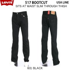 リーバイス 517　BOOT CUT　USAライン 00517-02 60)ブラックの画像