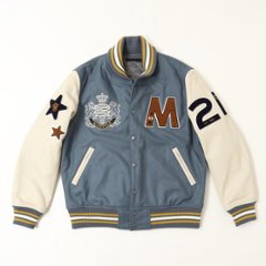  McGREGOR (マグレガー)メンズ 111136601 袖革アワードジャケット アワードジャケット アメカジ レザー  袖革 スタジャン画像