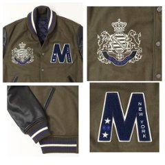  McGREGOR (マグレガー)メンズ 111136601 袖革アワードジャケット アワードジャケット アメカジ レザー  袖革 スタジャン画像