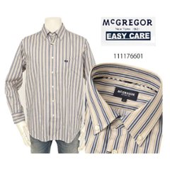 McGREGOR マクレガー EASY CARE　イージーケア ボタンダウンシャツ 111176601　51）BEIGE シャツ メンズ 紳士 春服 ストライプ柄の画像