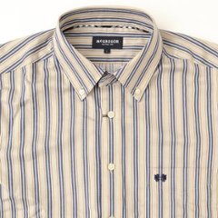 McGREGOR マクレガー EASY CARE　イージーケア ボタンダウンシャツ 111176601　51）BEIGE シャツ メンズ 紳士 春服 ストライプ柄画像