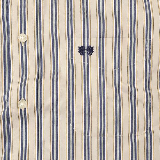 McGREGOR マクレガー EASY CARE　イージーケア ボタンダウンシャツ 111176601　51）BEIGE シャツ メンズ 紳士 春服 ストライプ柄画像