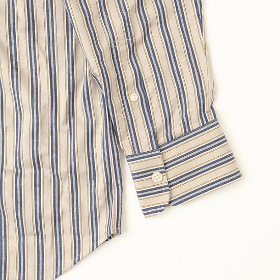 McGREGOR マクレガー EASY CARE　イージーケア ボタンダウンシャツ 111176601　51）BEIGE シャツ メンズ 紳士 春服 ストライプ柄画像