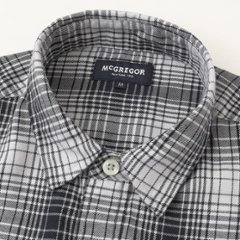 McGREGOR マクレガーレギュラーソフトオンブレチェックシャツシャツ 111176603 39)Black メンズ 紳士 秋春冬　長袖シャツ ワークシャツ画像