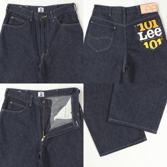 Lee 101 Anniversary WIDE Riders  LM1033-100)Indigo  Selvedge Denim セルヴィチデニム　ライダーズ ジップフライ　ワイド　ゆったり画像