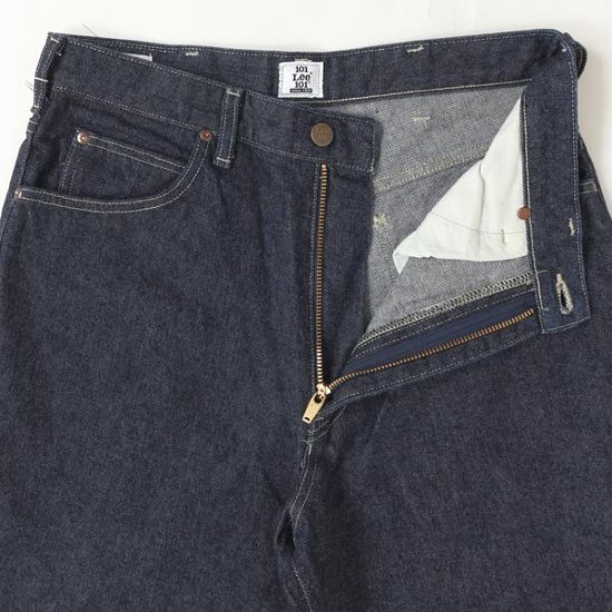 Lee 101 Anniversary WIDE Riders  LM1033-100)Indigo  Selvedge Denim セルヴィチデニム　ライダーズ ジップフライ　ワイド　ゆったり画像
