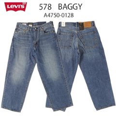 LEVI'S リーバイス 578 バギー ブルーユーズド  A4750-01　28）ミッドブルーユーズド　Baggy Jeans ストリート 　BAGGY　L30の画像