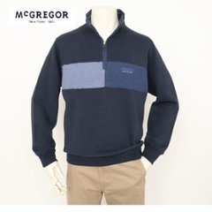 McGREGOR　マクレガー 111616606 ハーフジップ起毛トレーナー 天竺起毛素材 メンズ カジュアル スウェットシャツの画像
